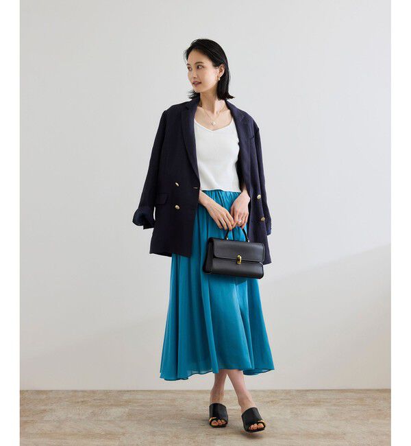 ROPE「テレコスリーブレスニットプルオーバー/洗える」|ニット・セーター|