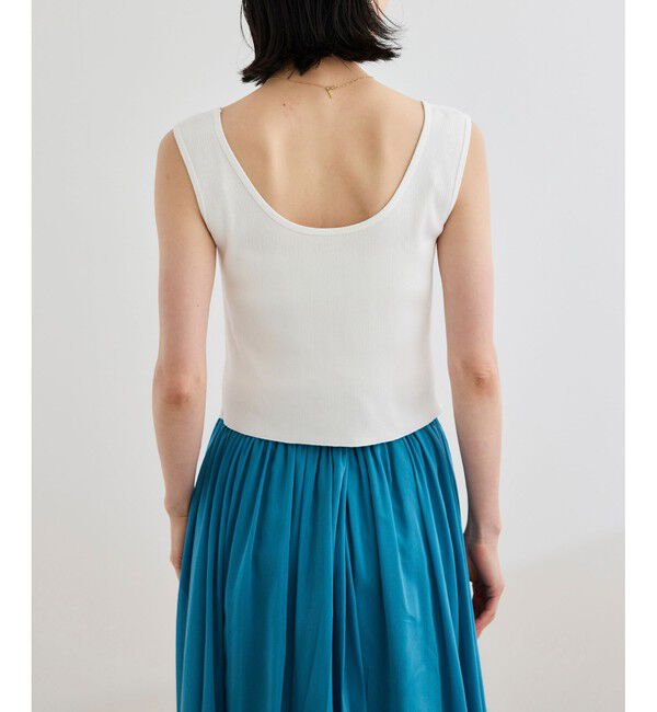 ROPE「テレコスリーブレスニットプルオーバー/洗える」|ニット・セーター|