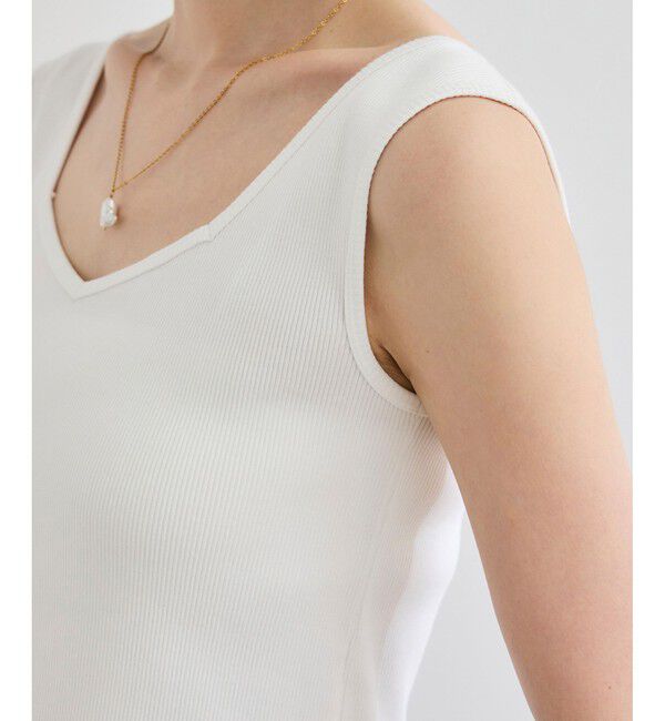 ROPE「テレコスリーブレスニットプルオーバー/洗える」|ニット・セーター|