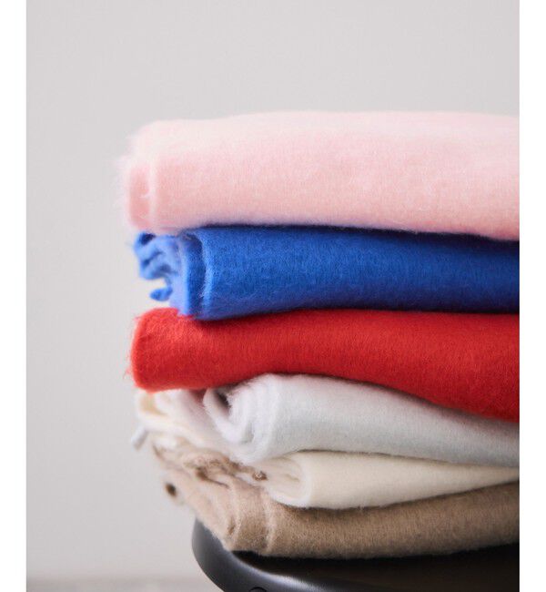 VIS「ふわふわフリンジマフラー/静電気防止」|マフラー|