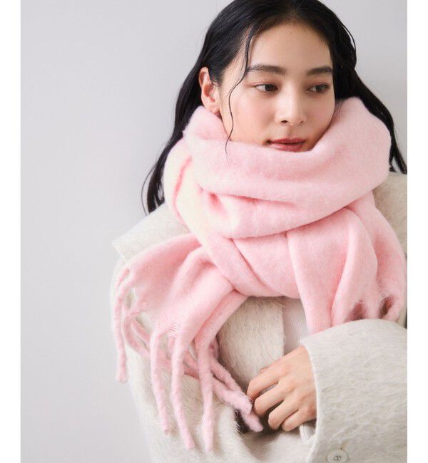 VIS「ふわふわフリンジマフラー/静電気防止」|マフラー|