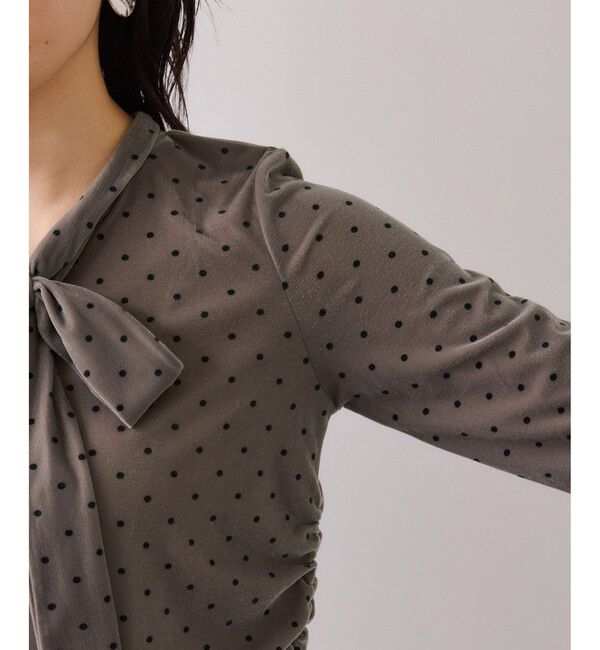 VIS「ベロアボウタイドットカットソー」|Tシャツ・カットソー|