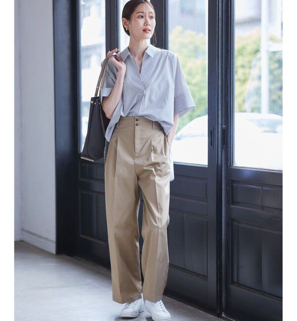 Rope&rsquo;Picnic「【UVカット・接触冷感・イージーケア】スキッパーシャツブラウス」|シャツ・ブラウス|