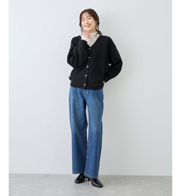 Rope&rsquo;Picnic「【新色追加】スフレニットシリーズ 変形メタルボタンミドル丈カーディガン/イージーケア・リンクコーデ」|カーディガン|