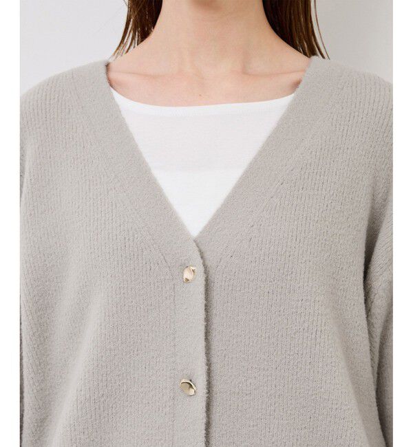 Rope&rsquo;Picnic「【新色追加】スフレニットシリーズ 変形メタルボタンミドル丈カーディガン/イージーケア・リンクコーデ」|カーディガン|