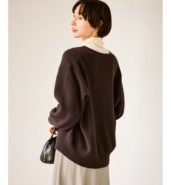 Rope&rsquo;Picnic「【新色追加】スフレニットシリーズ 変形メタルボタンミドル丈カーディガン/イージーケア・リンクコーデ」|カーディガン|