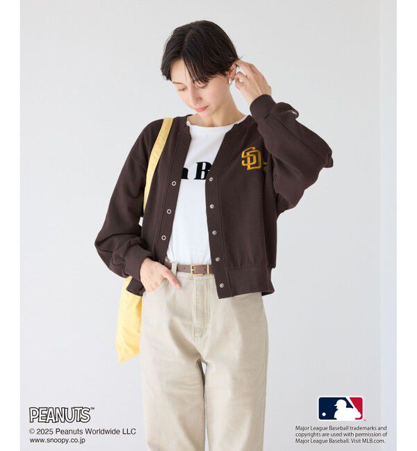 Rope&rsquo;Picnic「【PEANUTS&times;MLB COLLECTION by ROPE' PICNIC】カーディガン」|カーディガン|ブラウン系(22)