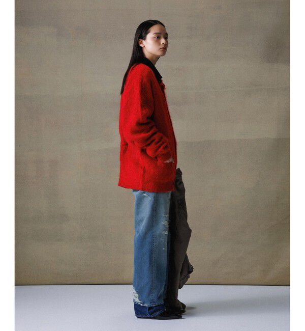 ADAM ET ROPE'「【定番】モヘアミックス オーバーサイズ クルーネックカーディガン / ユニセックス」|カーディガン|