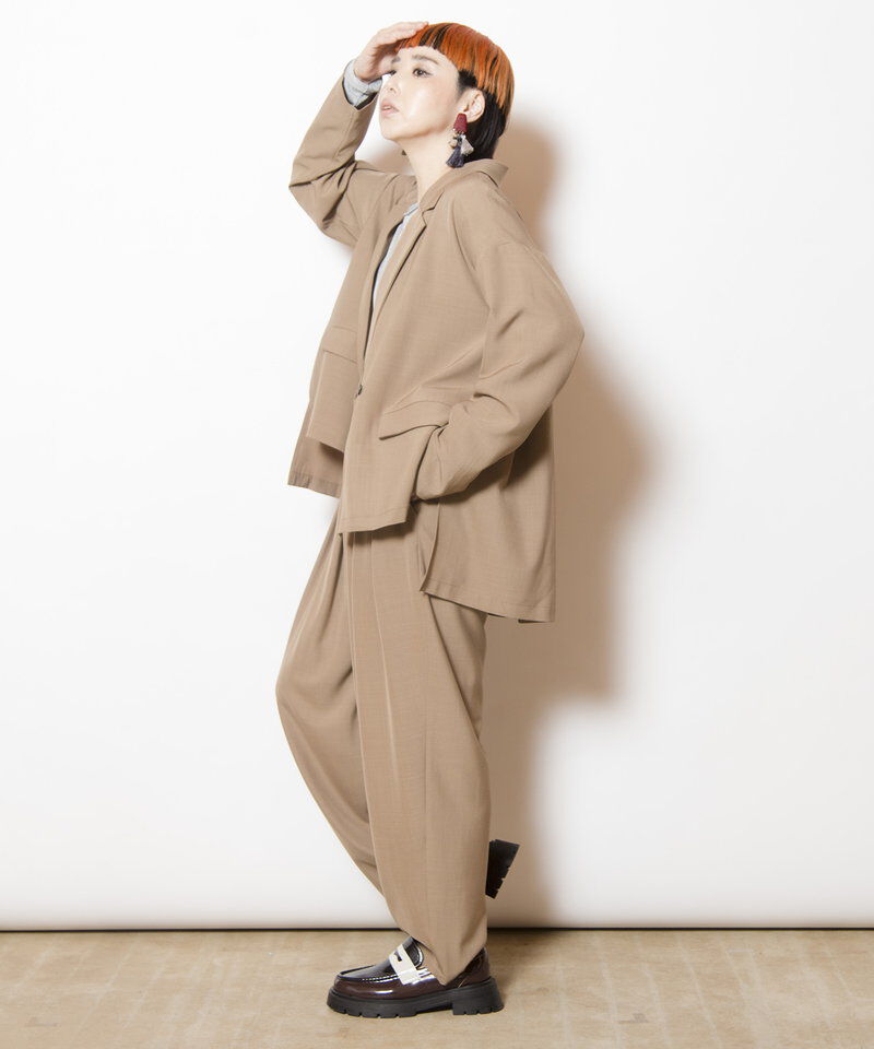  「バックタックダブルブレストジャケット」|テーラードジャケット|