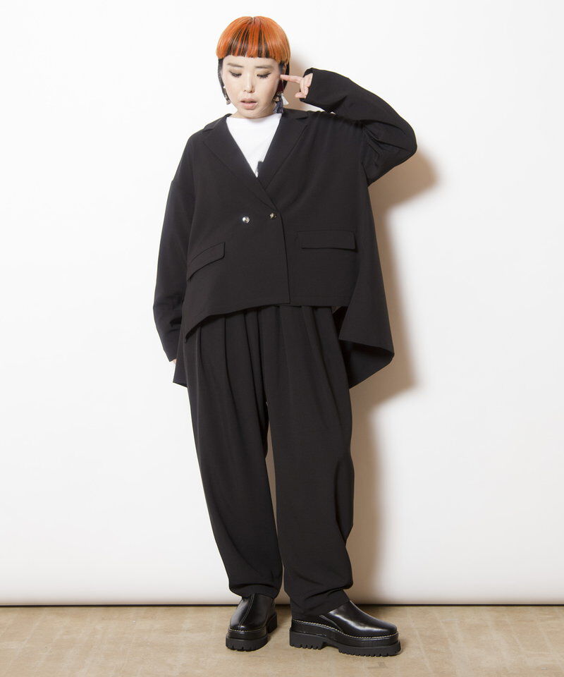  「バックタックダブルブレストジャケット」|テーラードジャケット|