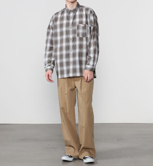 DANTON「DANTON | レギュラーカラー 長袖ワークシャツ MEN」|シャツ・ブラウス|