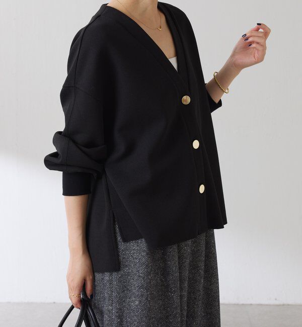  「《WEB限定/気温調整に◎》メタル釦ジョーゼットカーディガン」|Tシャツ・カットソー|