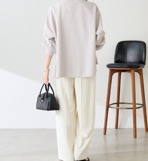  「《マイナス3kg見え/サイズ展開豊富》ジャージワイドパンツ」|スラックス|