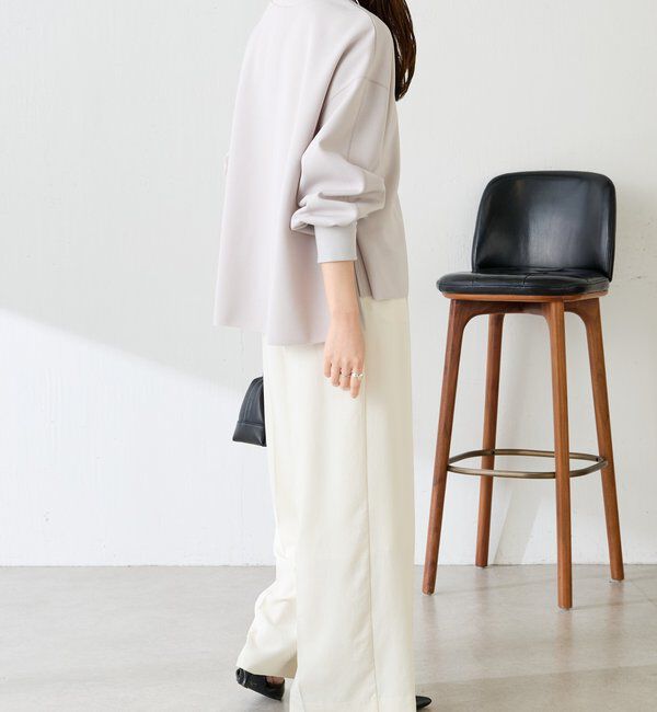  「《マイナス3kg見え/サイズ展開豊富》ジャージワイドパンツ」|スラックス|