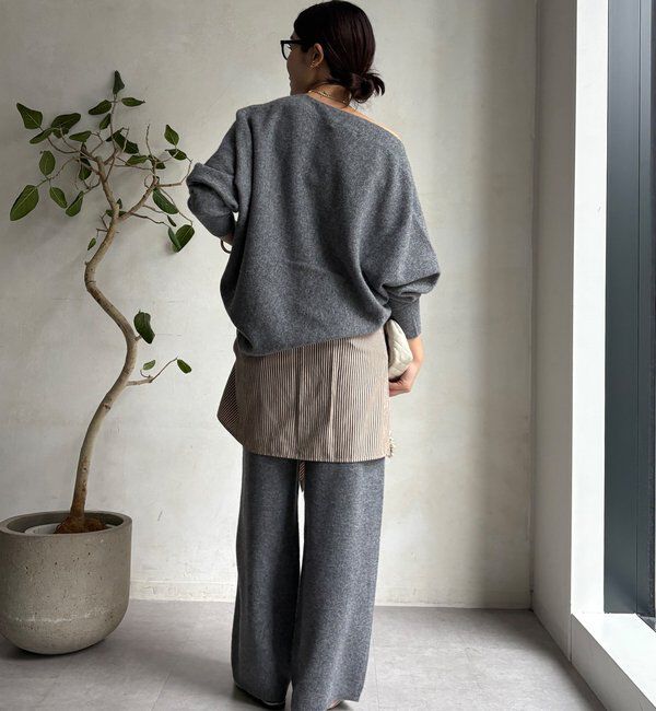  「メリノウール100%ボートネック」|ニット・セーター|