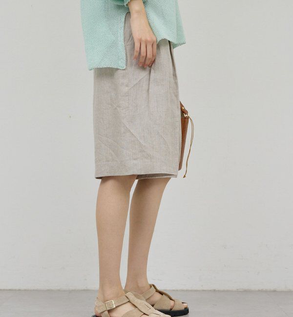  「【セットアップ対応】リネンハーフパンツ」|チノ|
