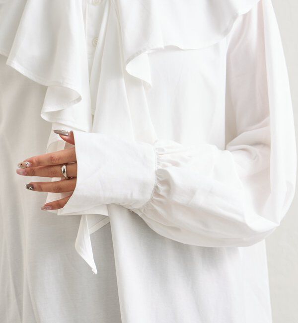  「ラッフルカラーブラウス」|シャツ・ブラウス|