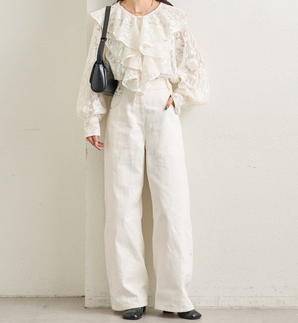  「ラッフルカラーブラウス」|シャツ・ブラウス|