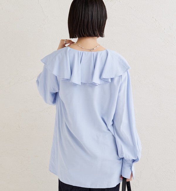  「ラッフルカラーブラウス」|シャツ・ブラウス|