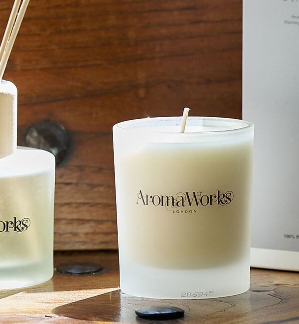 collex「【Aroma Works】 グラス入りキャンドルM」|アロマ・ルームフレグランス|ラベンダー