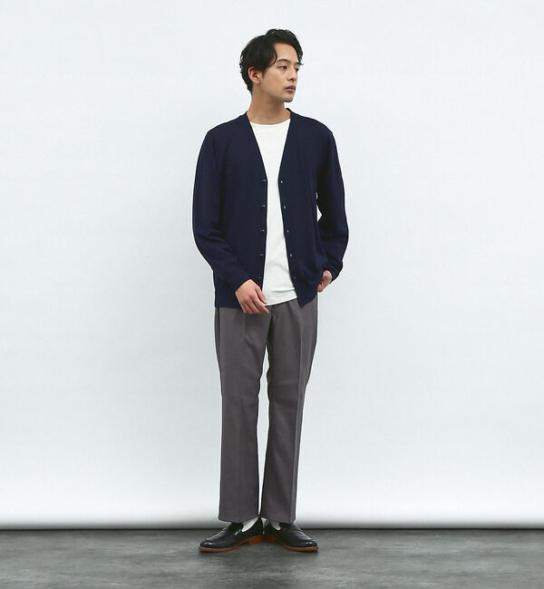 ABAHOUSE「【シルクブレンド】ベーシック Vネック カーディガン」|カーディガン|