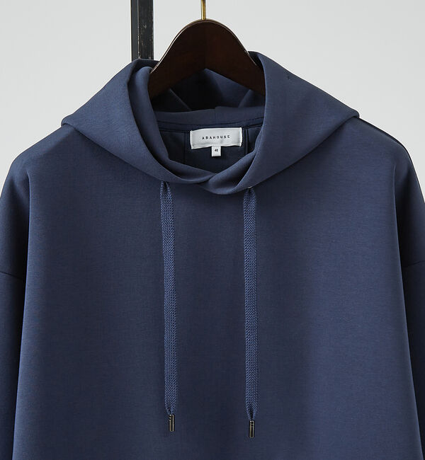 ABAHOUSE「【インバーテッドプリーツ】 ダンボールニットパーカー / プルオーバーパーカー」|パーカー|