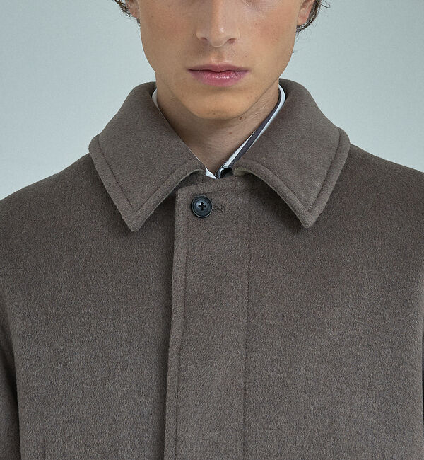 ABAHOUSE「【ON/OFF兼用】ウールモッサ バルカラーコート / ステンカラー」|ステンカラーコート|