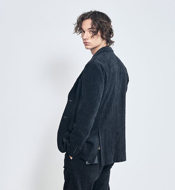 ABAHOUSE「【セットアップ対応】シャーリング コーデュロイ ジャケット」|テーラードジャケット|