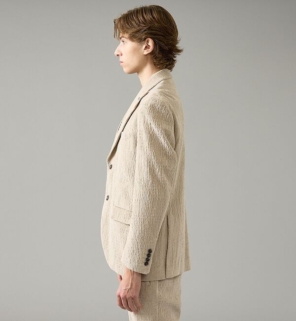 ABAHOUSE「【セットアップ対応】シャーリング コーデュロイ ジャケット」|テーラードジャケット|