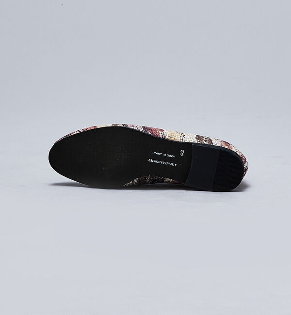 alfredoBANNISTER「【ソフトレザー】アンティーク調 カウンターレス ゴアスリッポン」|ローファー|