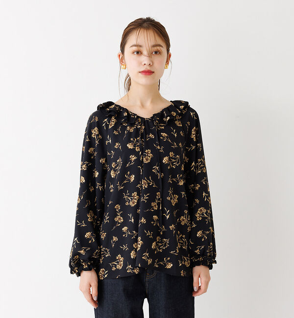 Rouge vif「【セットアップ対応】フラワープリントブラウス」|シャツ・ブラウス|