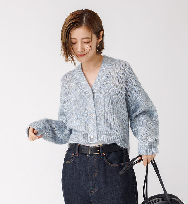 Rouge vif「ラメ&times;モヘアニット カーディガン」|カーディガン|