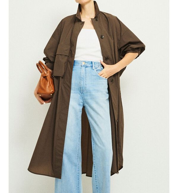 Rouge vif「撥水ナイロンライトコート」|ステンカラーコート|ブラウン