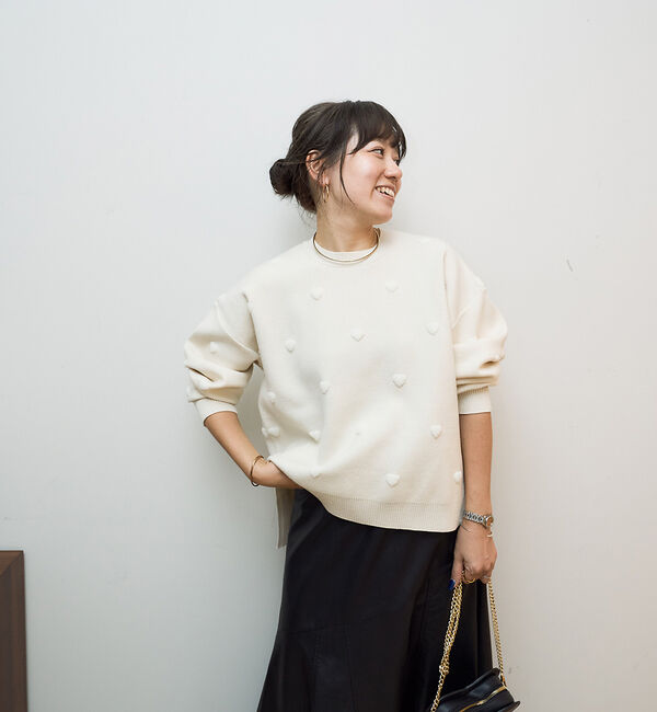 Rouge vif「【新色登場】ハートジャガードニットプルオーバー」|ニット・セーター|