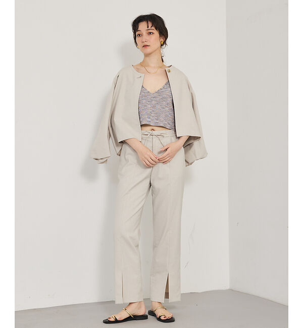 qualite「【セットアップ対応】バルーンジャケット」|ノーカラージャケット|