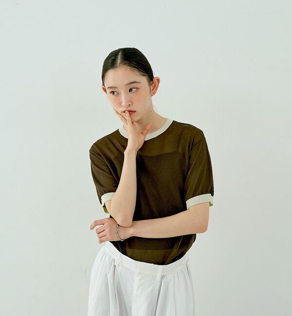 NOMINE「リンガー ニット Tシャツ」|Tシャツ・カットソー|