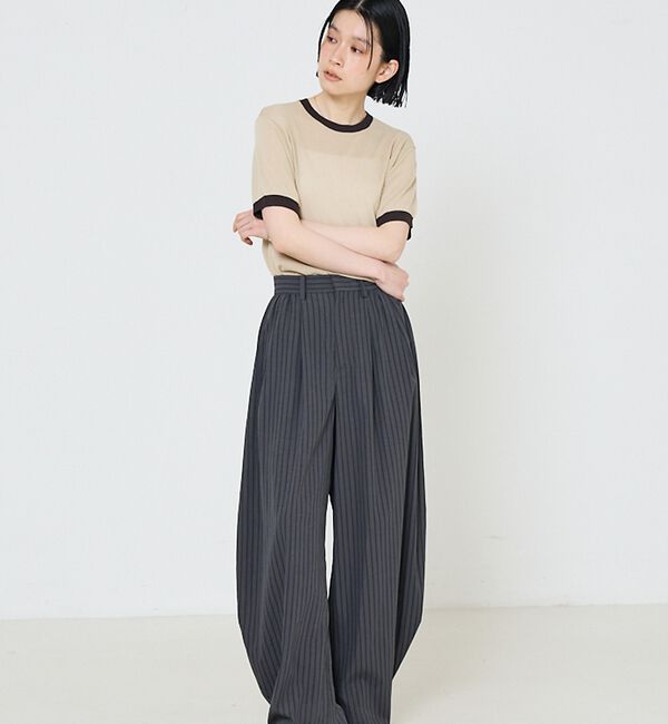 NOMINE「リンガー ニット Tシャツ」|Tシャツ・カットソー|