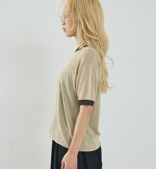 NOMINE「リンガー ニット Tシャツ」|Tシャツ・カットソー|