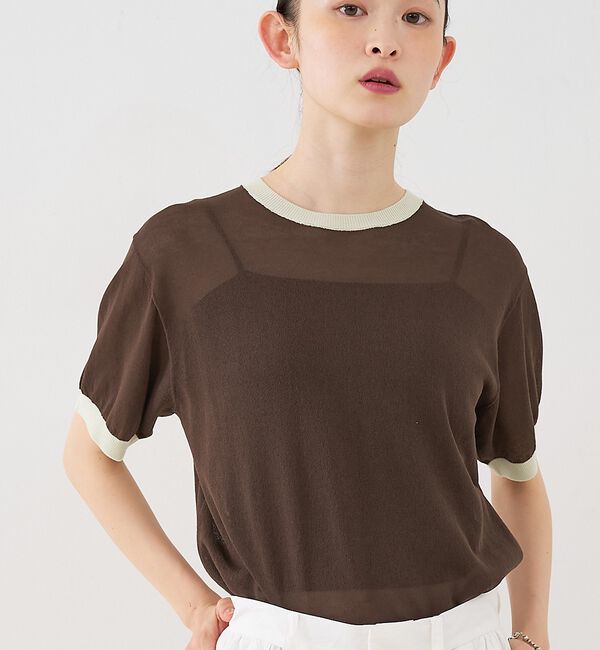 NOMINE「リンガー ニット Tシャツ」|Tシャツ・カットソー|