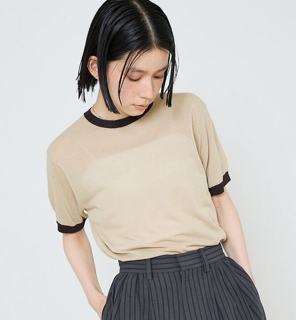 NOMINE「リンガー ニット Tシャツ」|Tシャツ・カットソー|