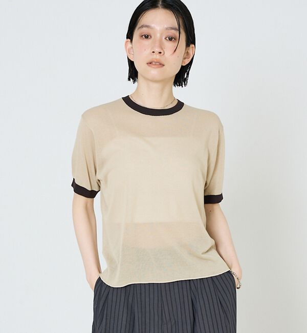 NOMINE「リンガー ニット Tシャツ」|Tシャツ・カットソー|