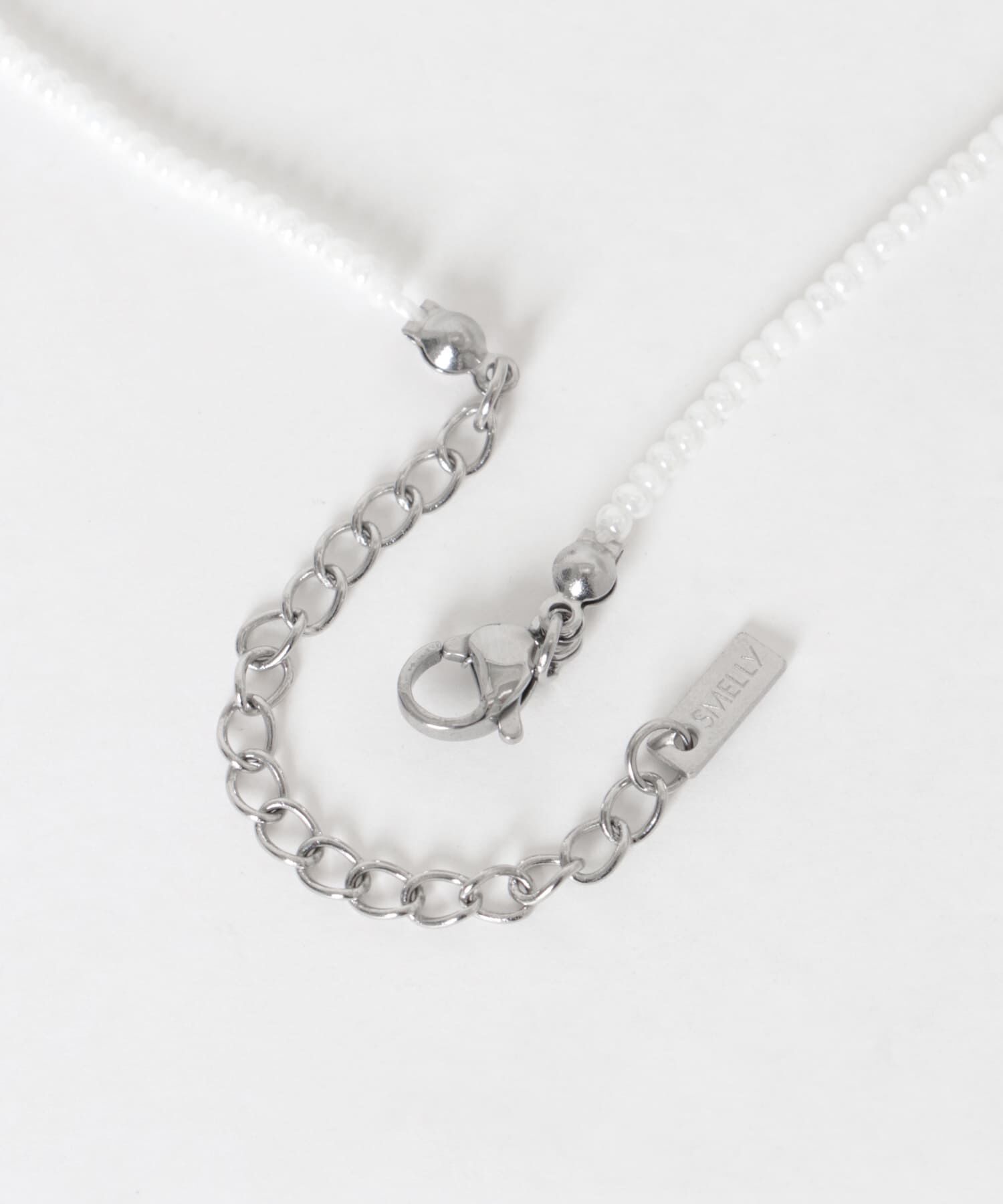 SMELLY「ステンレスフラワーモチーフビーズネックレス」|ネックレス|