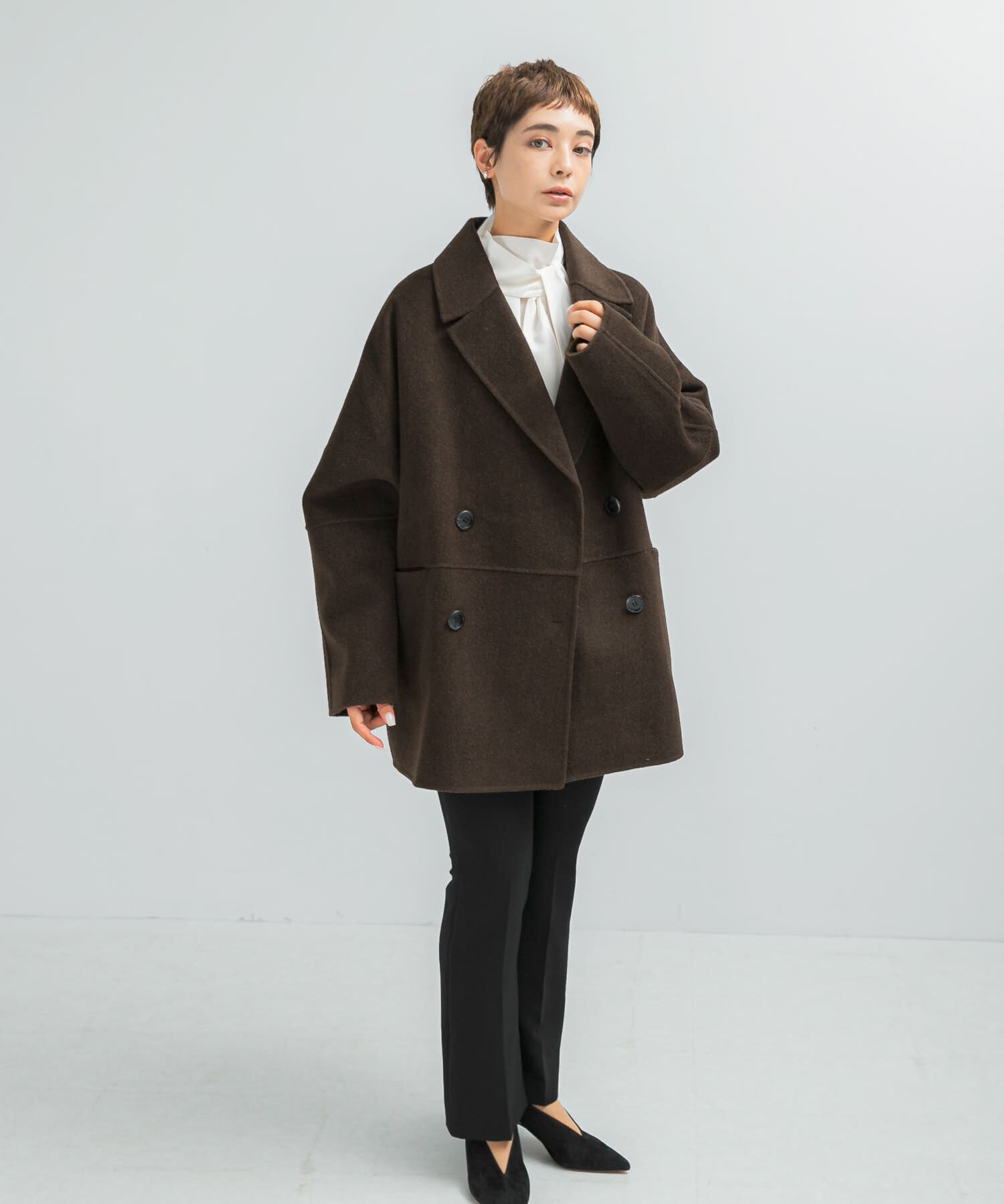 URBAN RESEARCH ROSSO「『一部別注カラー』YENN　DOUBLE FACE PEA COAT」|ピーコート|