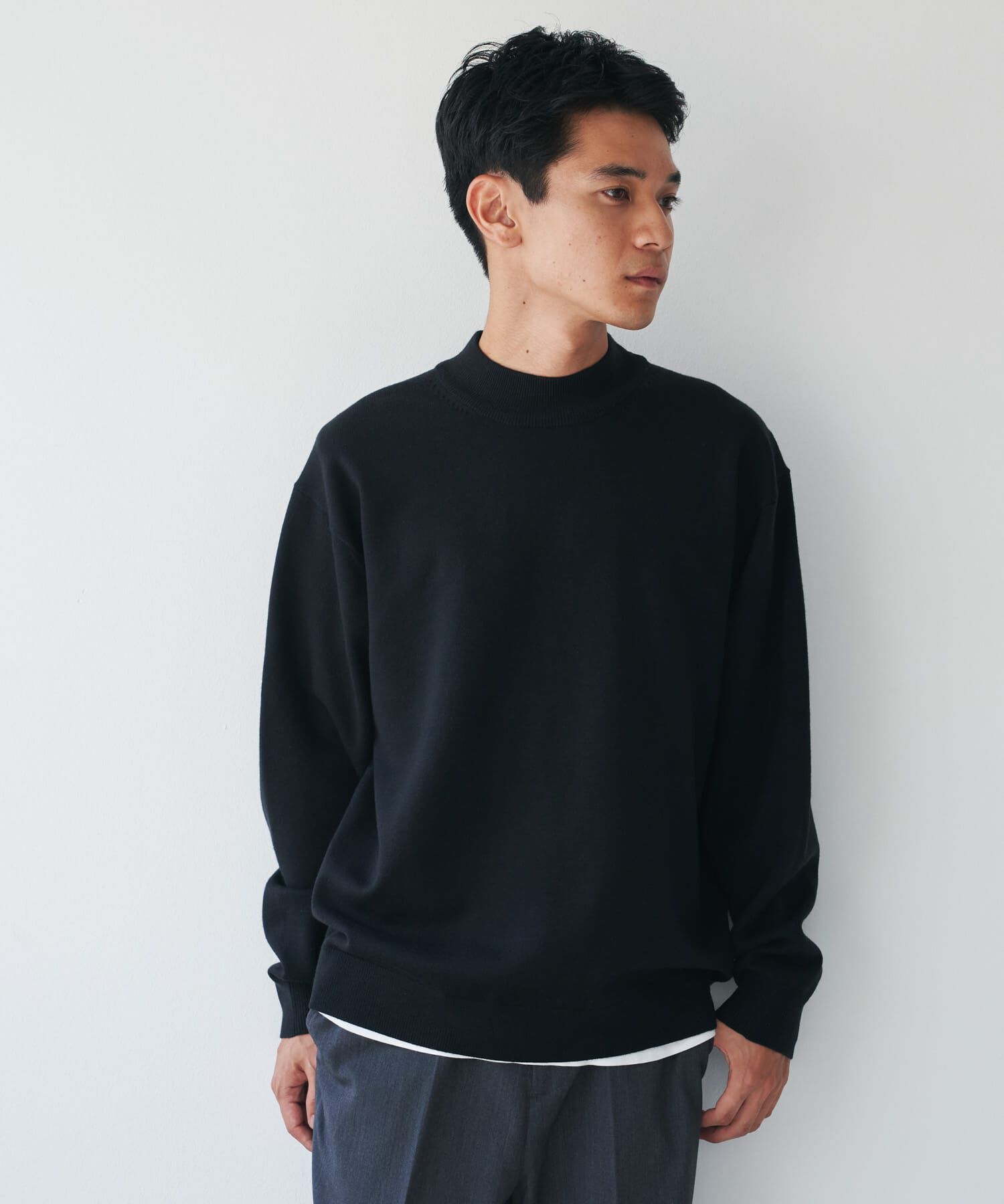 URBAN RESEARCH DOORS「『仁村紗和さん着用』『UR TECH 200日ニット』 モックネック」|ニット・セーター|
