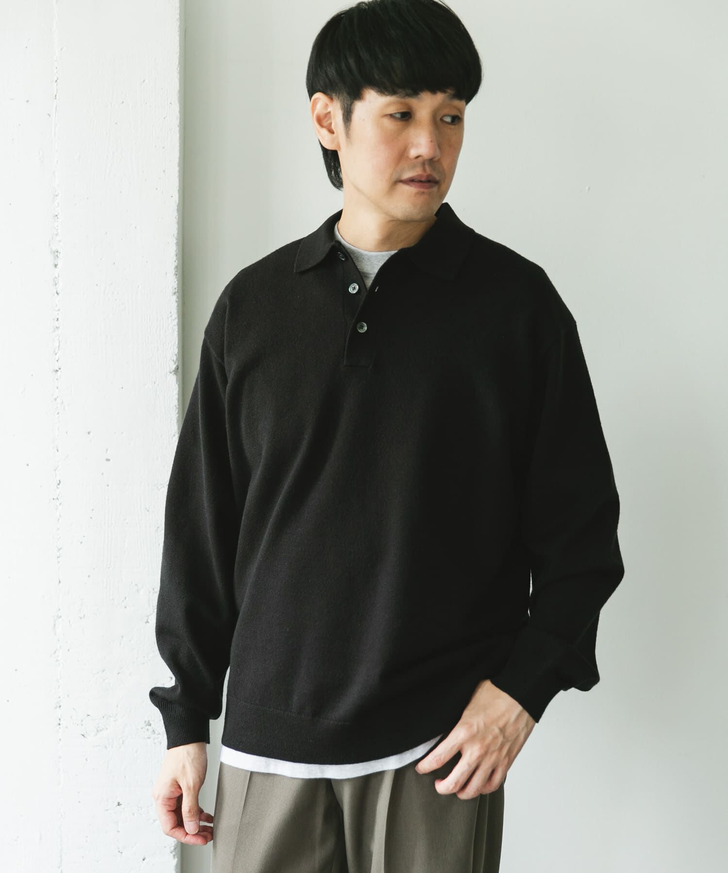 URBAN RESEARCH DOORS「『XLサイズ/WEB限定/仁村紗和さん着用』『UR TECH 200日ニット』 ポロシャツ」|ポロシャツ|