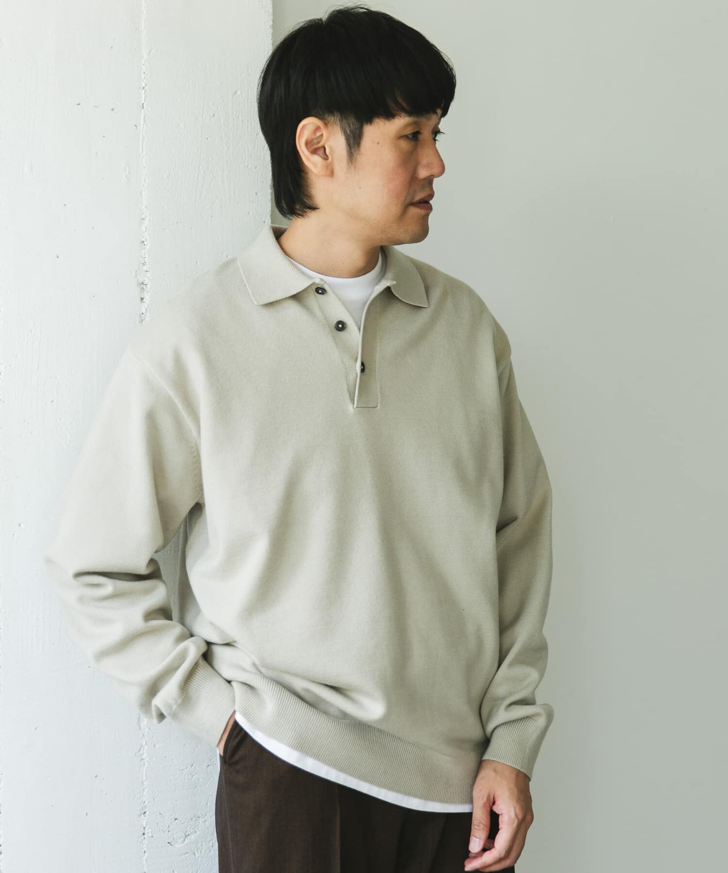 URBAN RESEARCH DOORS「『XLサイズ/WEB限定/仁村紗和さん着用』『UR TECH 200日ニット』 ポロシャツ」|ポロシャツ|