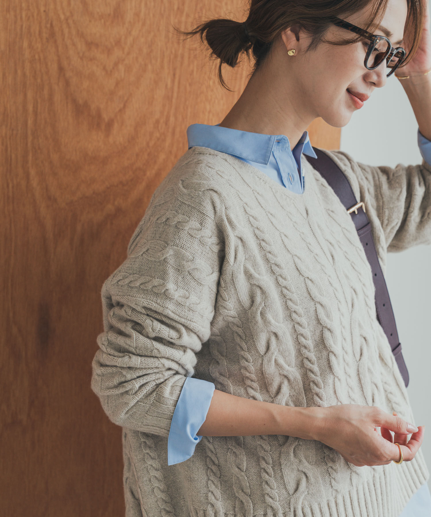 URBAN RESEARCH DOORS「ハミルトンウールアラン柄プルオ-バー」|ニット・セーター|