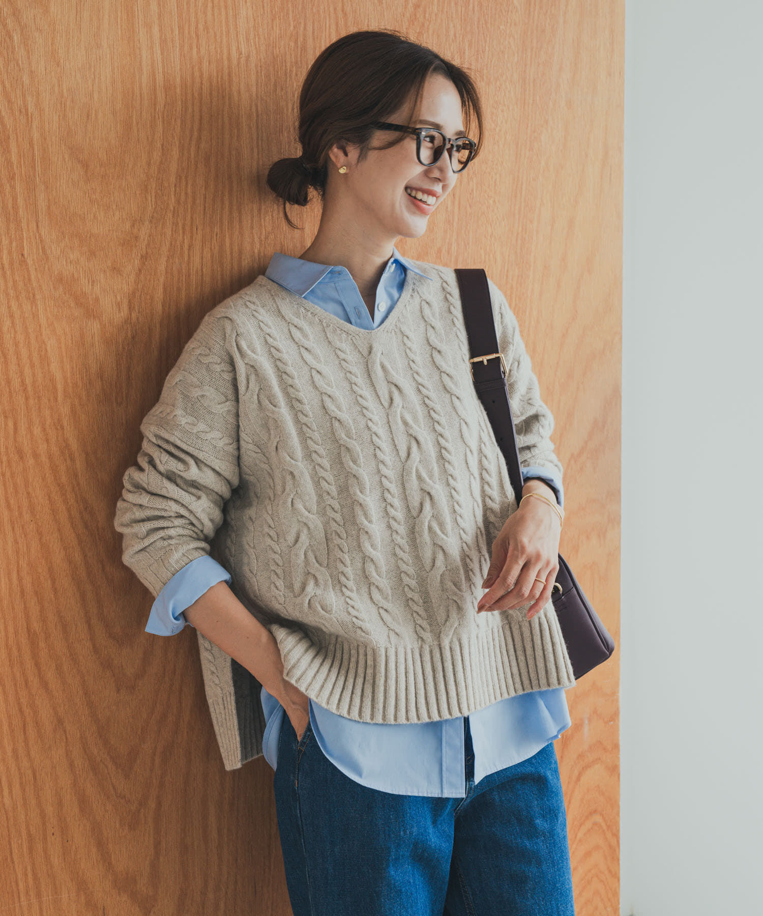 URBAN RESEARCH DOORS「ハミルトンウールアラン柄プルオ-バー」|ニット・セーター|