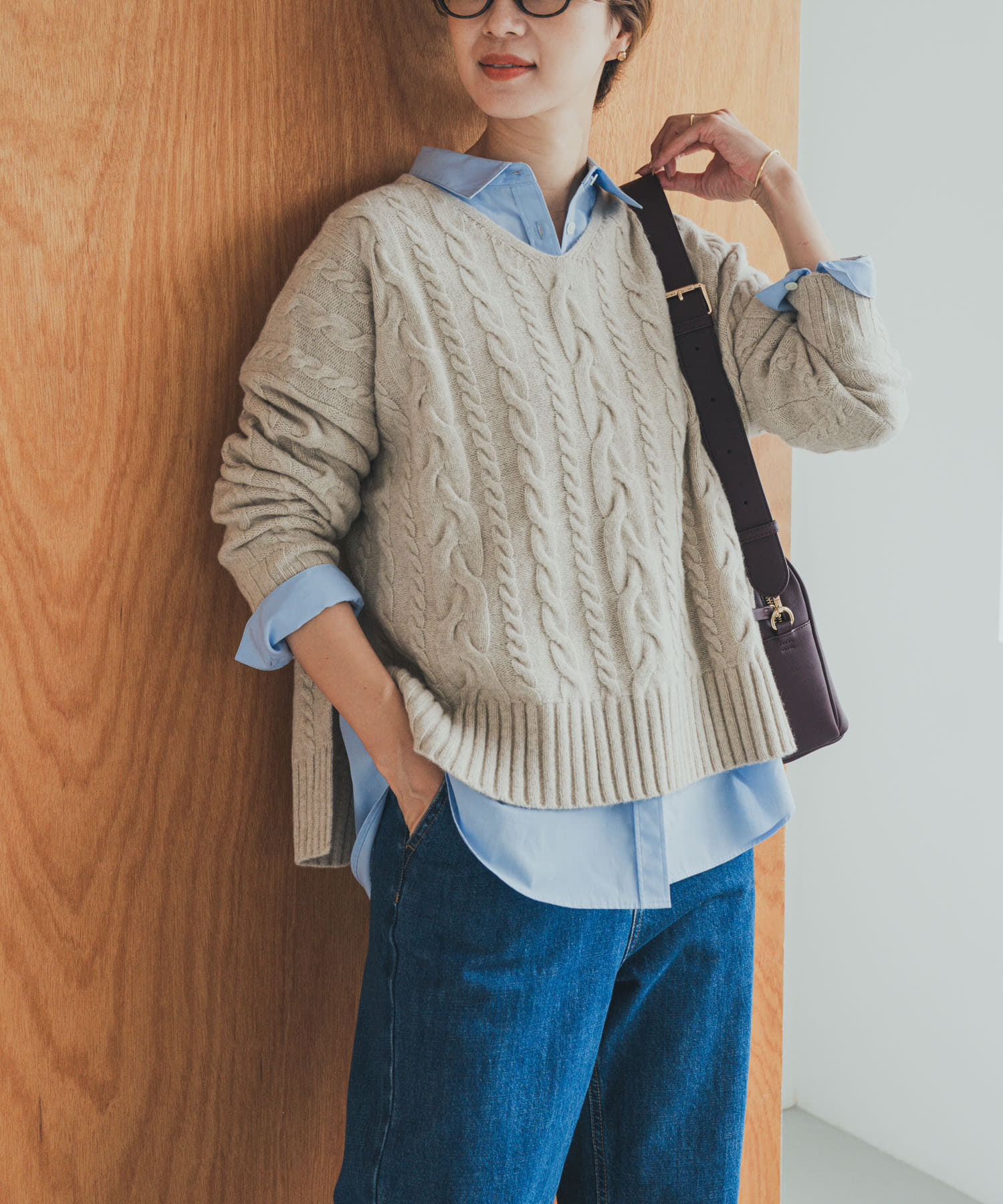 URBAN RESEARCH DOORS「ハミルトンウールアラン柄プルオ-バー」|ニット・セーター|