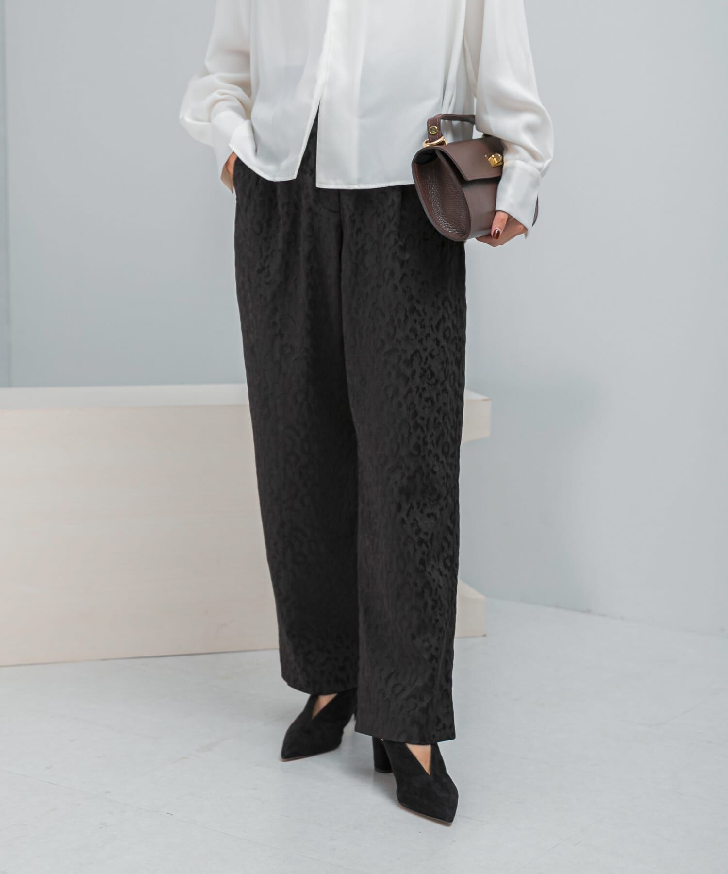 URBAN RESEARCH ROSSO「ジャガードタックパンツ」|その他|ブラック